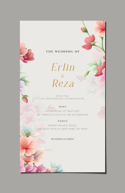 una plantilla de invitación digital para bodas