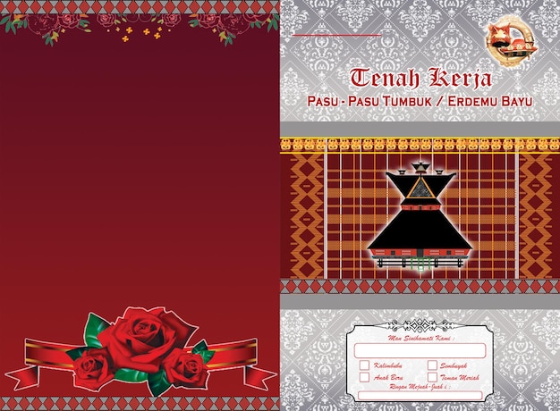 plantilla de invitación tradicional editable con karo