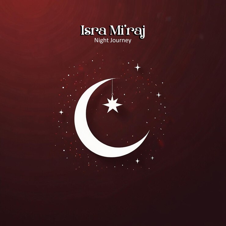 PSD plantilla de isra miraj o fondo de tarjeta con archivo editable