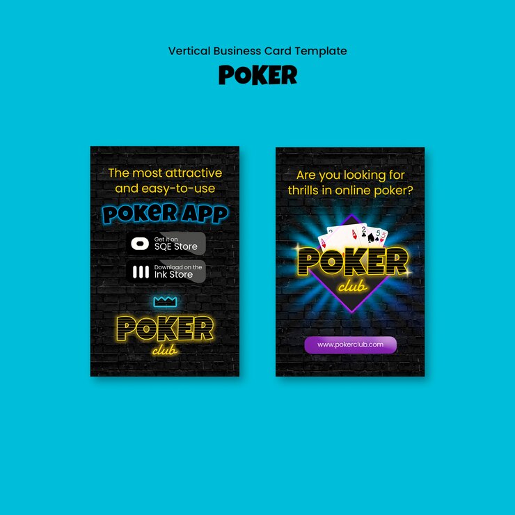 PSD plantilla de juego de póquer