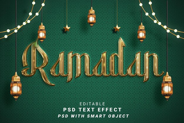 PSD plantilla de lujo de eid mubarak ramadán