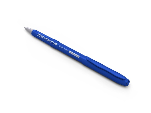 Plantilla de maqueta de bolígrafo con tapa abierta
