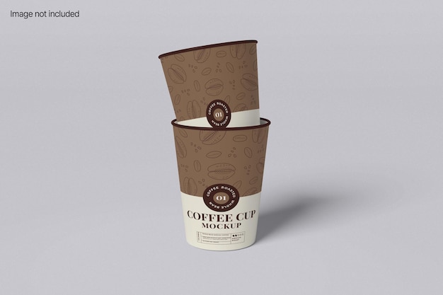 plantilla de maqueta de café con fondo gris