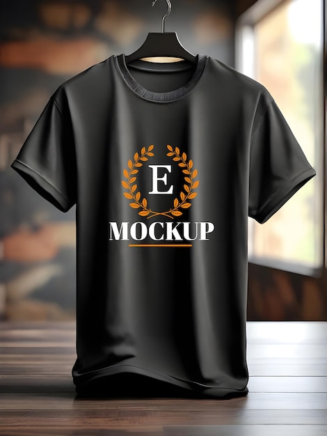 PSD plantilla de maqueta de camiseta negra para hombres psd simple