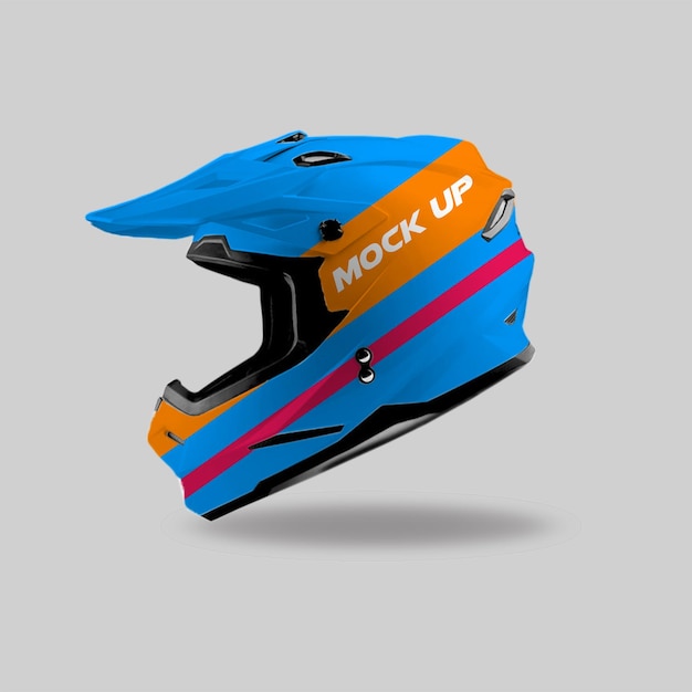 Plantilla de maqueta de casco de motocross de realidad