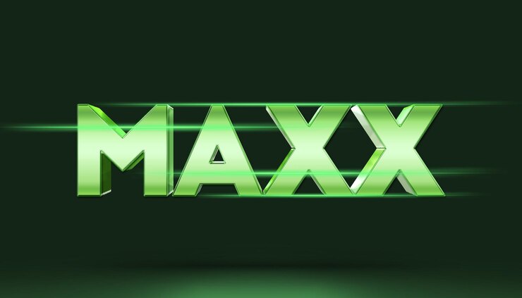 PSD plantilla de maqueta de efecto de estilo de texto maxx 3d