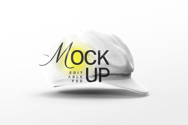 plantilla de maqueta de gorra de vendedor de periódicos de mujer diseño psd