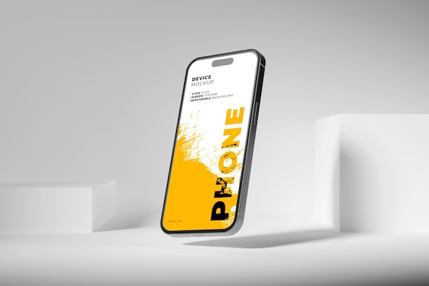 plantilla de maqueta de iPhone en 3D