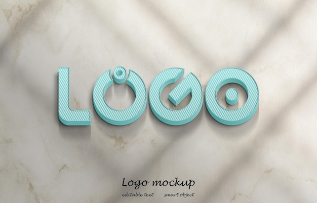 Plantilla de maqueta de logotipo 3D