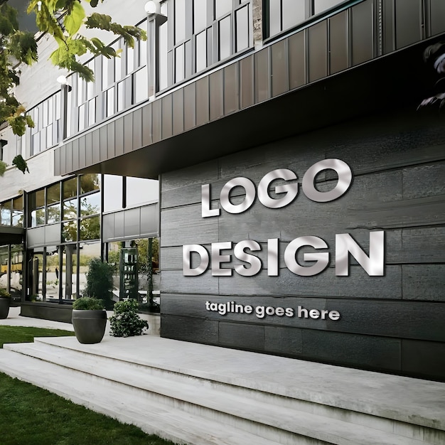 PSD plantilla de maqueta del logotipo psd 3d