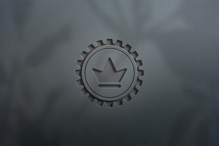 PSD plantilla de maqueta de logotipo simple limpia
