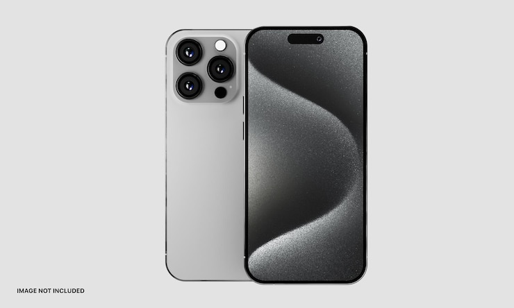 PSD plantilla de maqueta de pantalla de teléfono inteligente realista 15 3d con fondo editable psd
