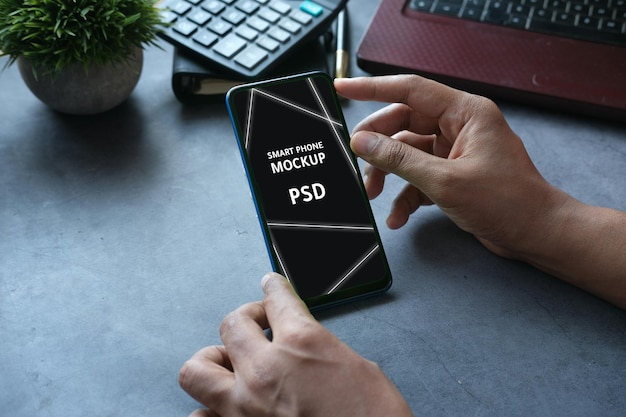 Plantilla de maqueta de pantalla de teléfono móvil