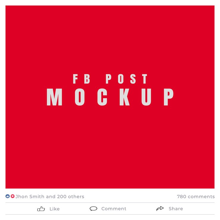 Plantilla de maqueta de publicación de facebook