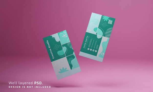 Plantilla de maqueta de tarjeta de visita doble