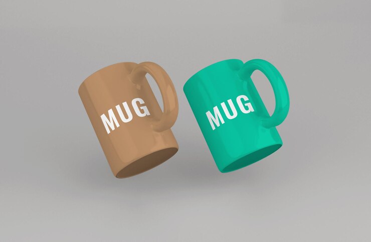 PSD plantilla de maqueta de taza de café o té de cerámica