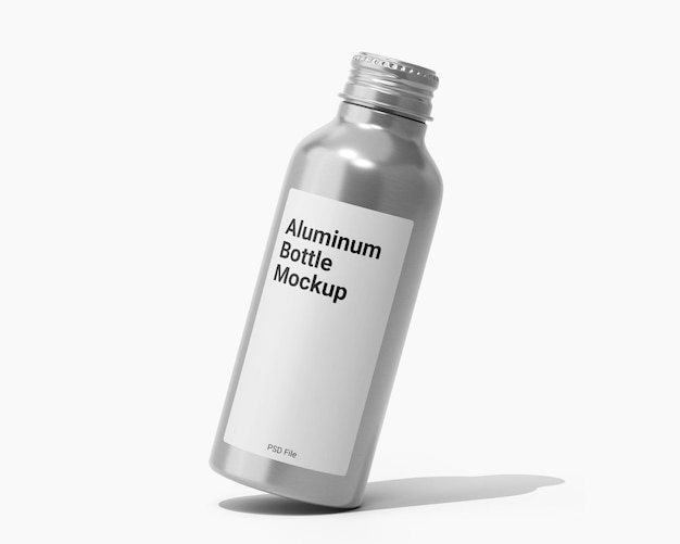 plantilla de maquillaje de botella de aluminio
