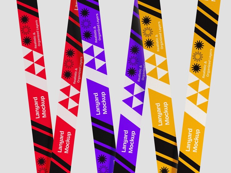 PSD plantilla de maquillaje de lanyard