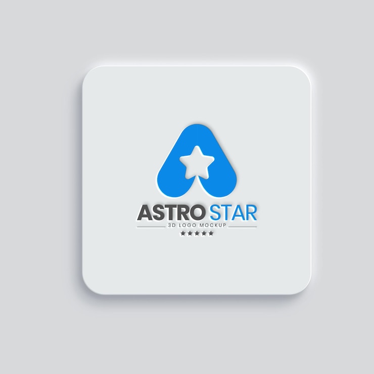 PSD plantilla de maquillaje de logotipo de caja 3d