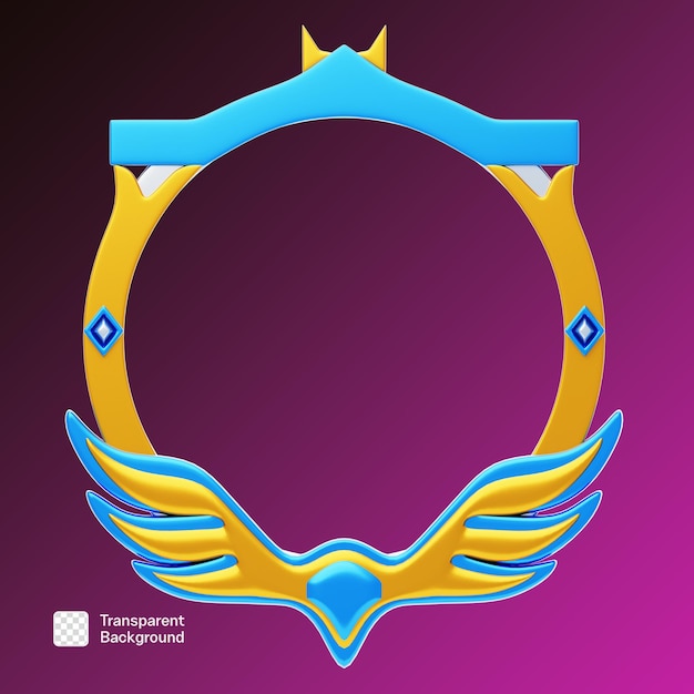 plantilla de marco PNG de nivel 3D