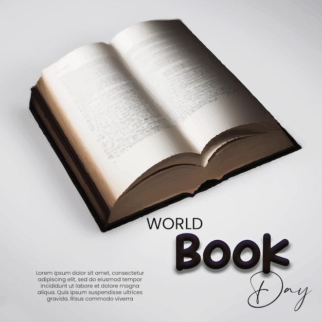 PSD plantilla de medios sociales para el día mundial del libro