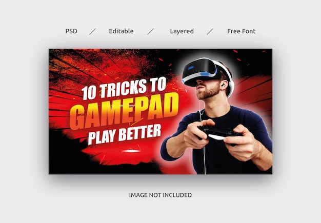 Plantilla de miniatura de canal de Youtube PSD