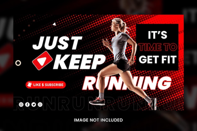 plantilla de miniatura de fitness de Youtube
