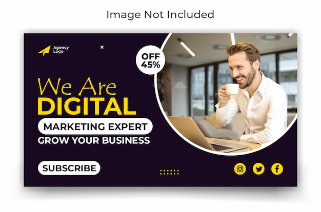 plantilla de miniatura de video de Youtube para el marketing