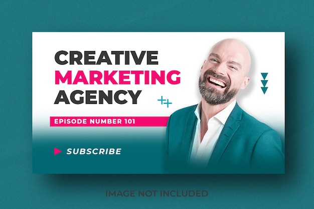 plantilla de miniatura de video de YouTube o banner web para negocios