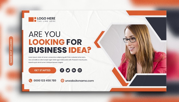 plantilla de miniatura de YouTube para negocios corporativos y banner web
