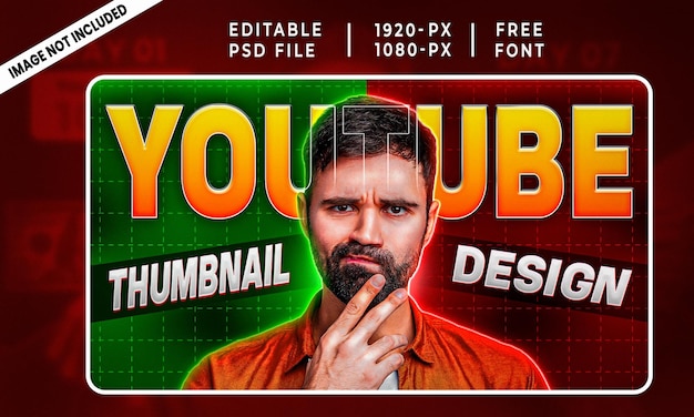 Plantilla de miniatura de YouTube para PSD y miniatura editable para PSD