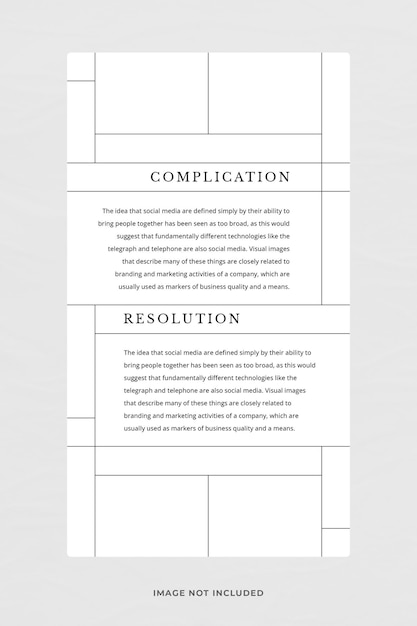 Plantilla minimalista de historias de Instagram con diseño de efecto de línea