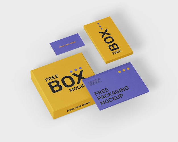 plantilla de mockup de caja psd