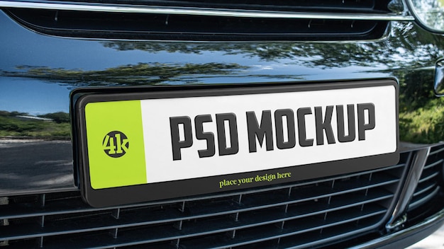 plantilla de modelo de placa de identificación del automóvil