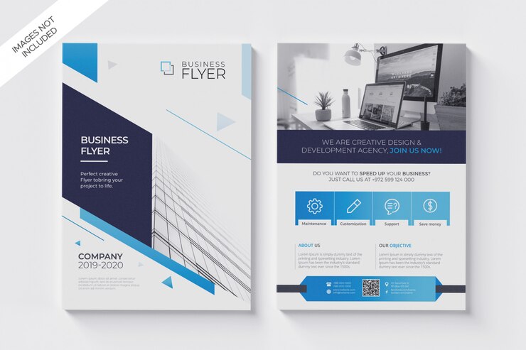 Plantilla moderna de Flyer A4 limpio