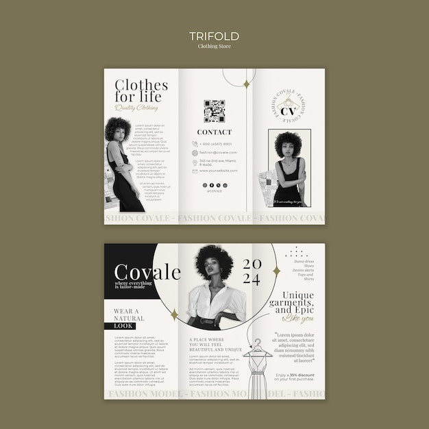 plantilla de negocio de tiendas de ropa