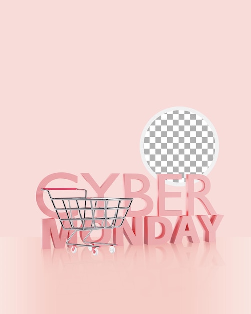 PSD plantilla de noticias del cyber monday