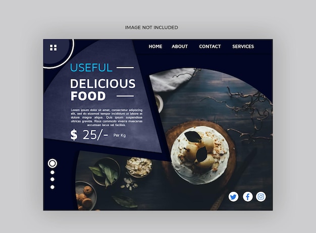 Plantilla de página de destino de restaurante