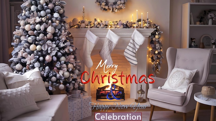 PSD plantilla de pancarta de celebración de feliz navidad para el 25 de diciembre