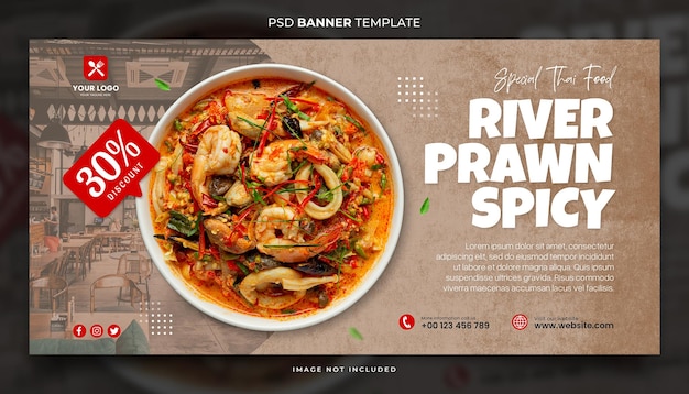 plantilla de pancarta de comida especial para restaurantes