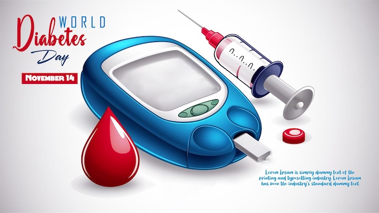 Plantilla de pancarta para la concienciación sobre el Día Mundial de la Diabetes
