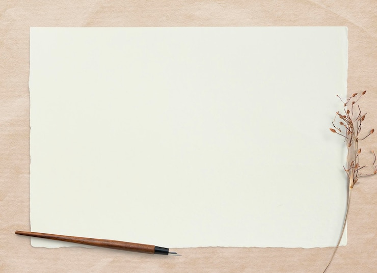 PSD plantilla de papel blanco liso en blanco