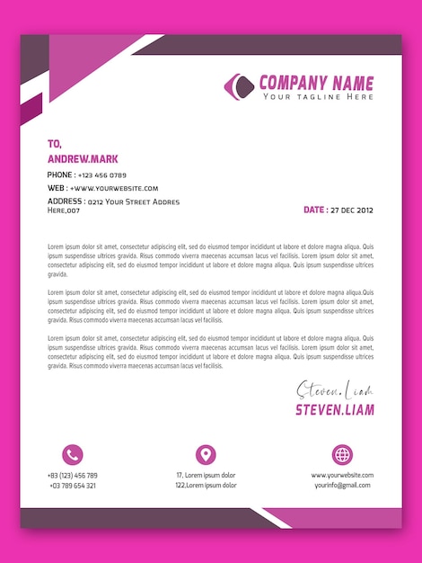 plantilla de papel de carta corporativa profesional y moderna