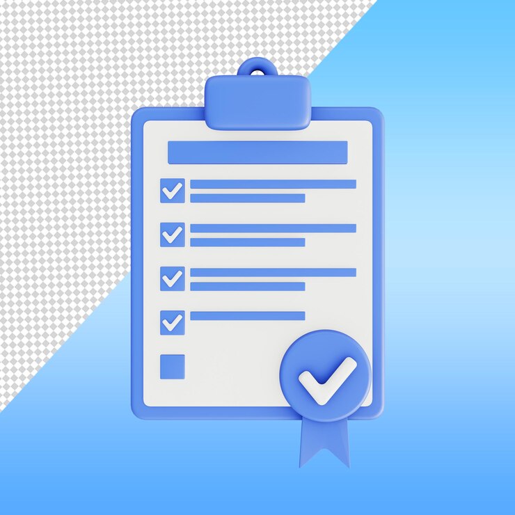 PSD plantilla de paquete de libro de lista de verificación de renderizado 3d para elementos de diseño y redes sociales web ui ux