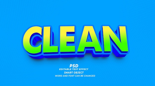 Plantilla de Photoshop de efectos de texto editables y limpios para PSD