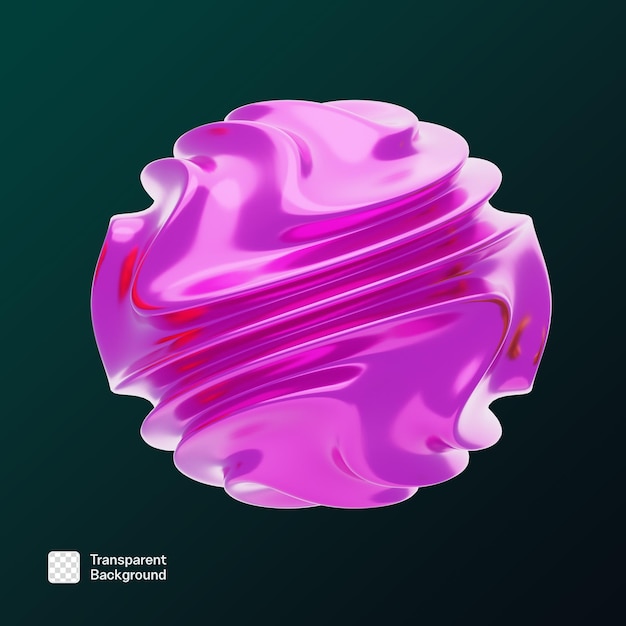 plantilla PNG 3D de formas metálicas abstractas