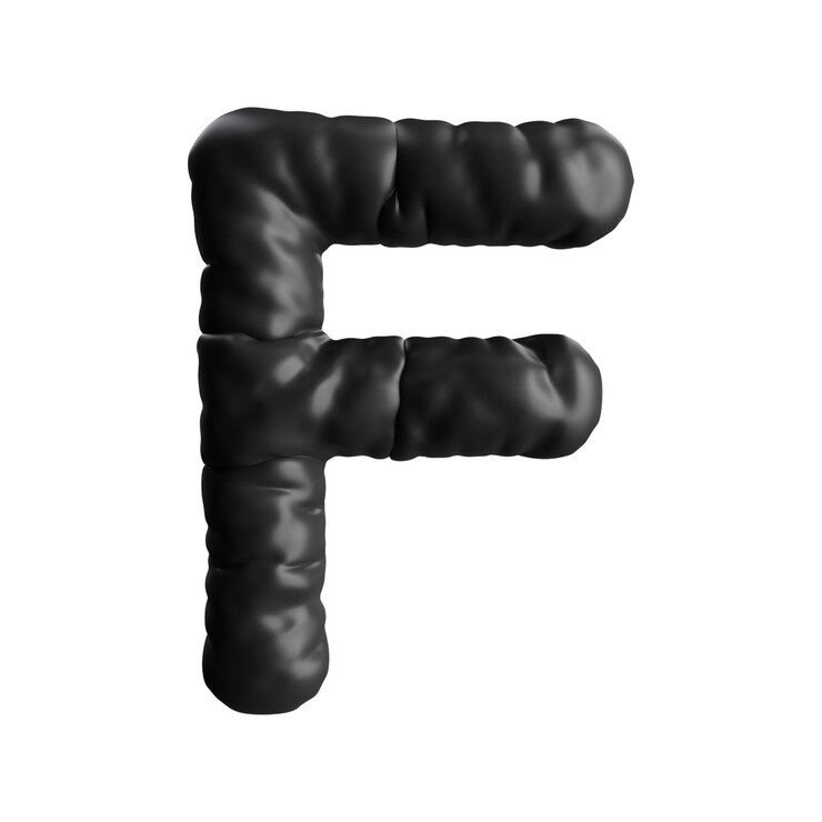 PSD plantilla png de alfabeto inflado en 3d