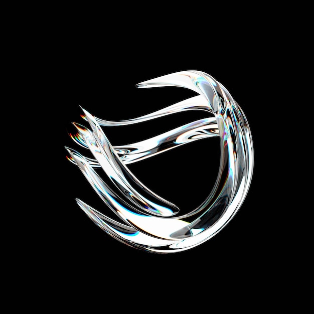 plantilla PNG de dispersión de vidrio 3D