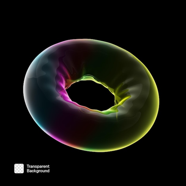plantilla de PNG de forma abstracta 3D de neón