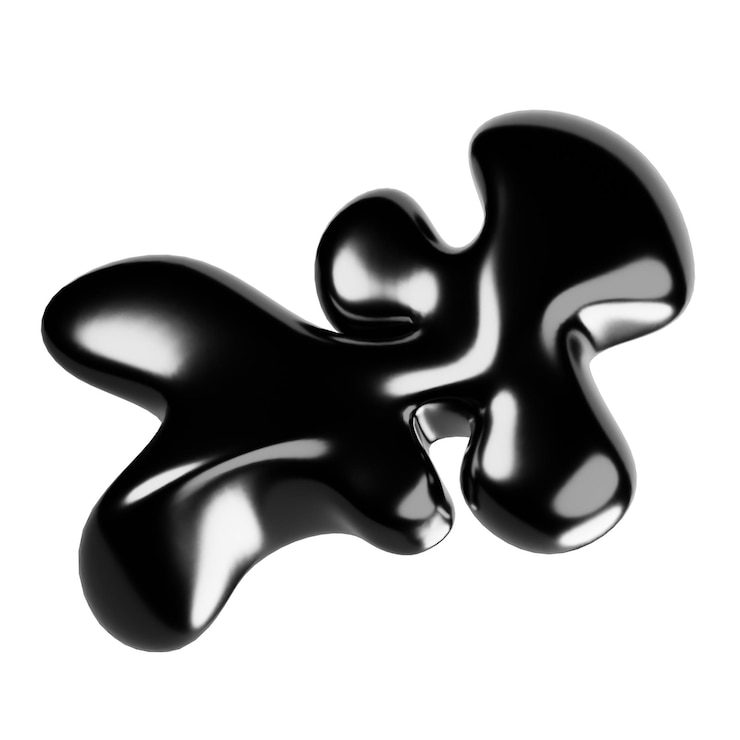 PSD plantilla de png de forma abstracta en 3d
